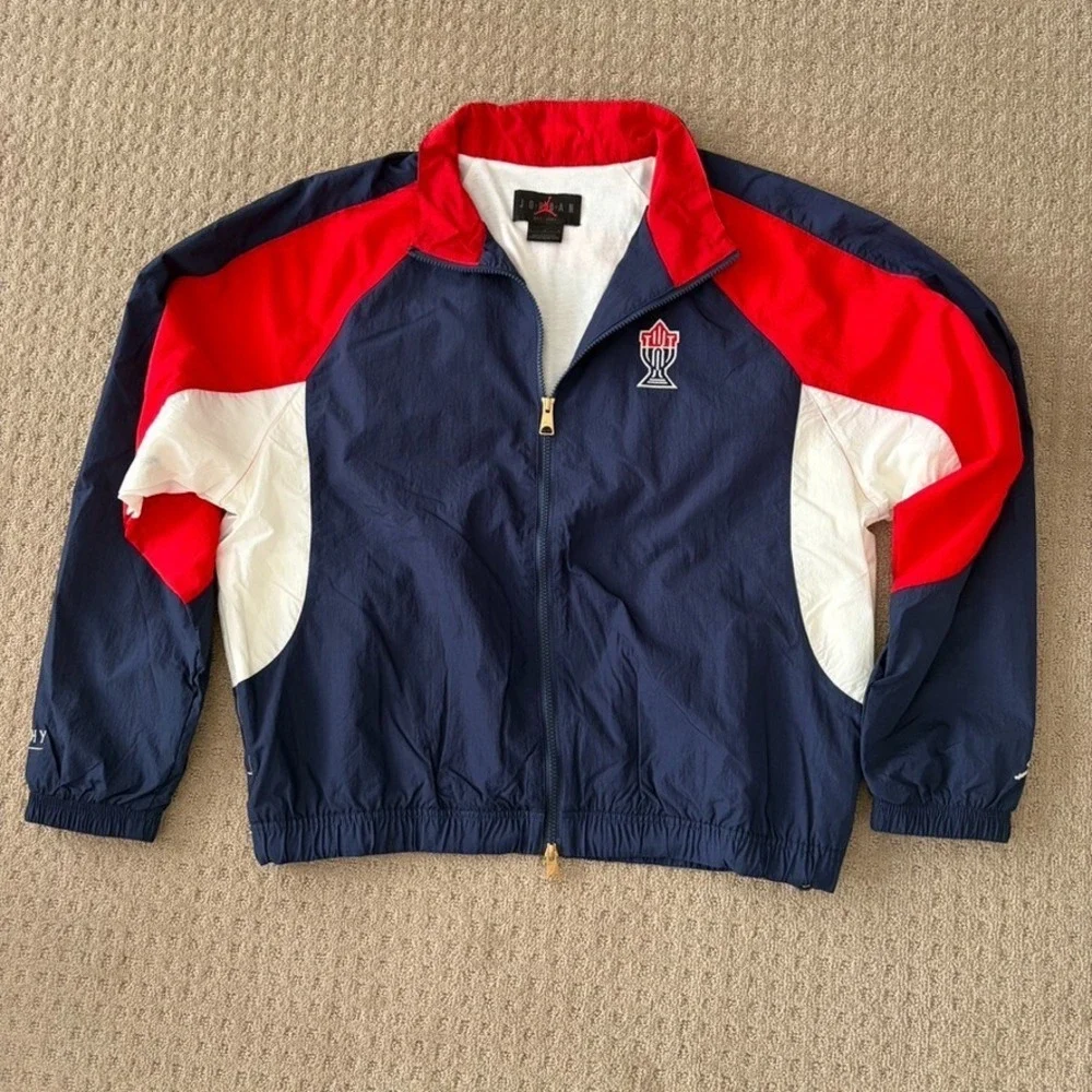 Air‎ Jordan x Trophy Room USA Woven Track Jacket in Navy Red Men Large NWOT $245